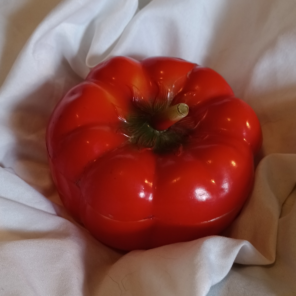 Vintage red pepper relish or trinket container